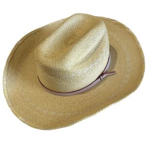 Atwood Hat Co. Kids' Western Palm Leaf Straw Cowgirl Hat Cream Lavender Unisex M
